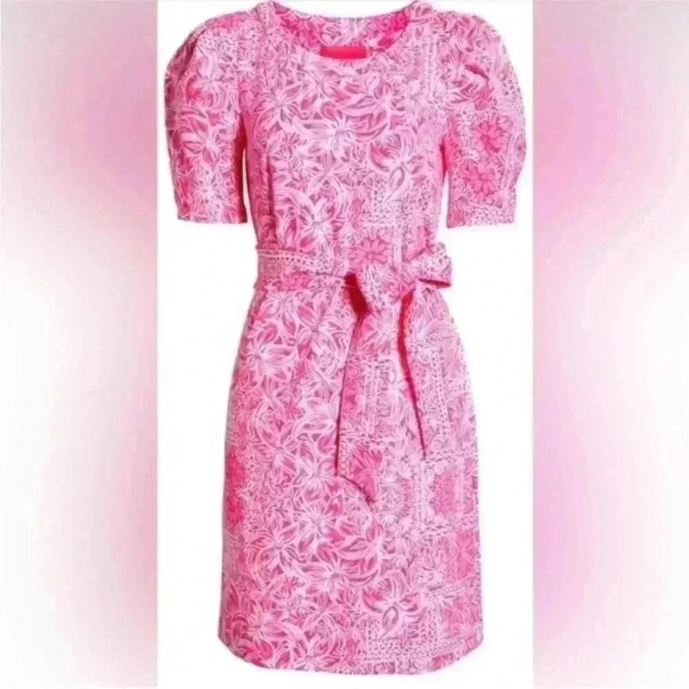 Lilly Pulitzer new Harriet dress with belt in piñata pink